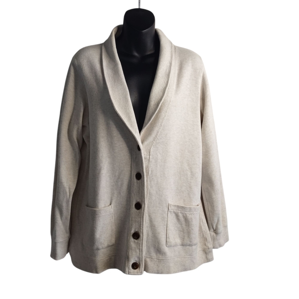 ORVIS Men's Cream White Button Cotton Cardigan Size Small